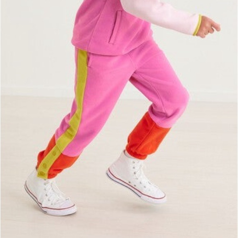 Recycled Polarfleece Colorblocked Pant, Fiji Flower Multi, Size 10